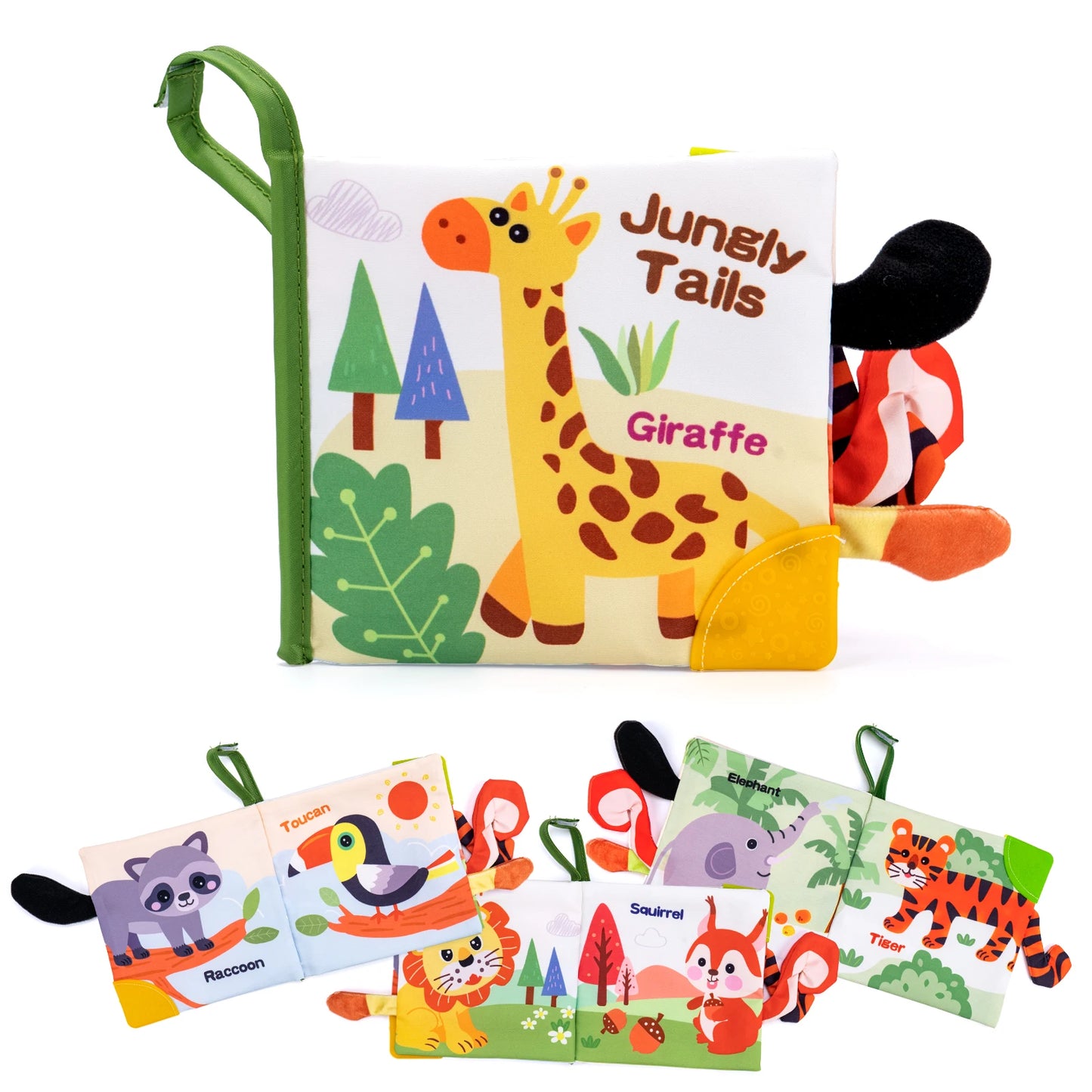 3D Visual Tail Cloth Book Soft Rustle Sound Baby Tear Resistant