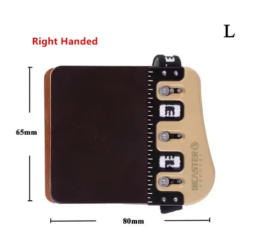 Bicaster Archery Finger Guard Protector LH RH Tab Leather Brass Plate