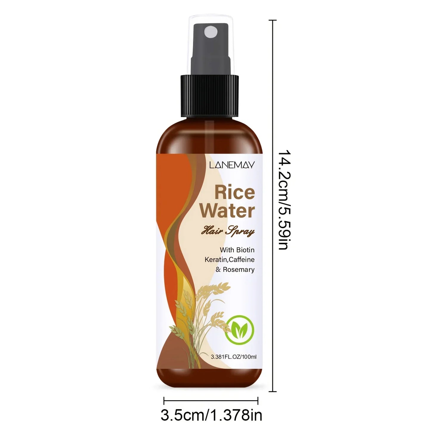 Rice Water Hair Spray – Biotin, Keratin, Caffeine & Rosemary