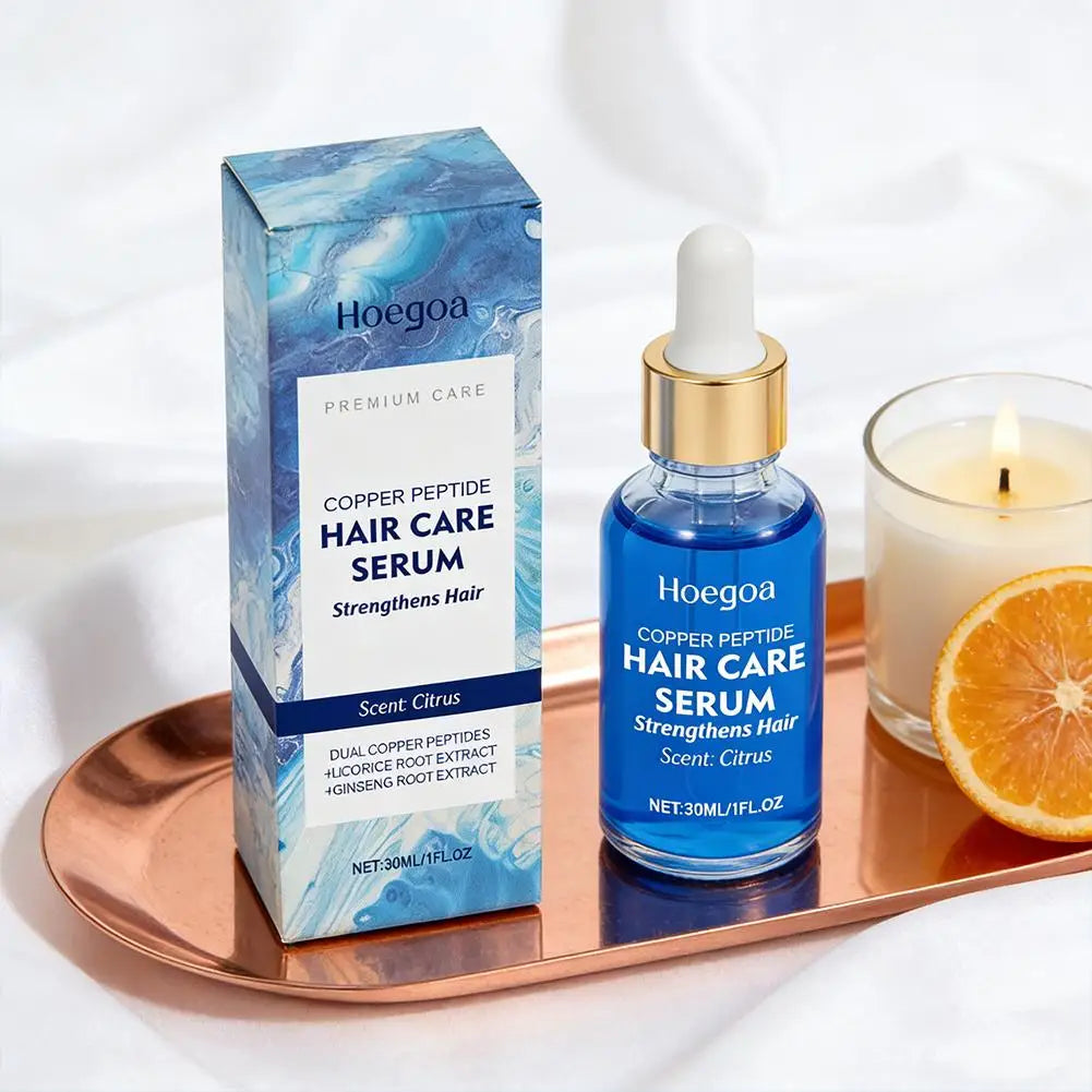 Hair Care Serum Blue Copper Peptide Serum Treatment Damaged Hair Repair Copper Peptide Hair Scalp Care Essence Products Peaceful Pleasures Health and Wellness