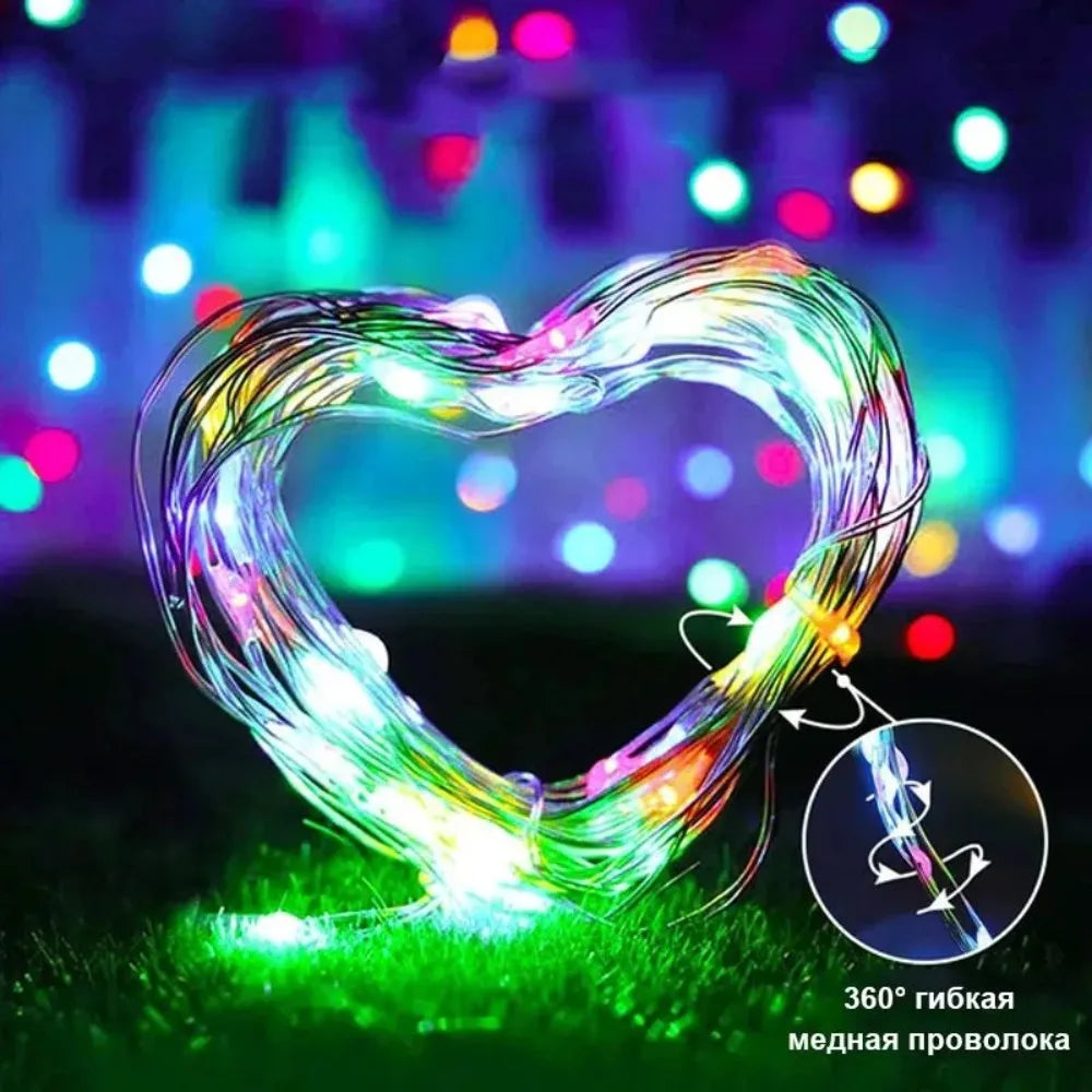 Solar Fairy String Lights Outdoor 8-Mode LED Waterproof