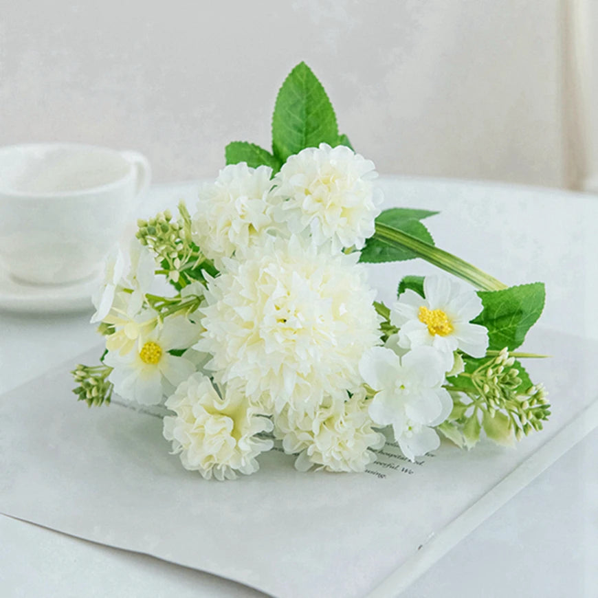 Silk Artificial Chrysanthemum Ball Flowers | Wedding & Home Decor