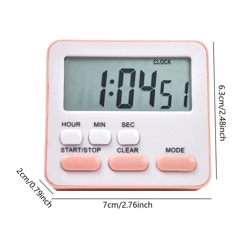 new Digital Kitchen Timer With Large Display 24-Hour Countdown Alarm For Cooking Baking, Study Workout Games & Classroom Peaceful Pleasures Health and Wellness Pink