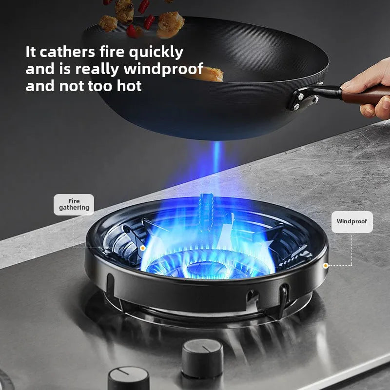 Universal 8 Openings Kitchen Gas Wok Ring Stove Burner Covers Holder Wok Support Rack Anti Slip Windproof Gas Stove Accessories Peaceful Pleasures Health and Wellness Default Title