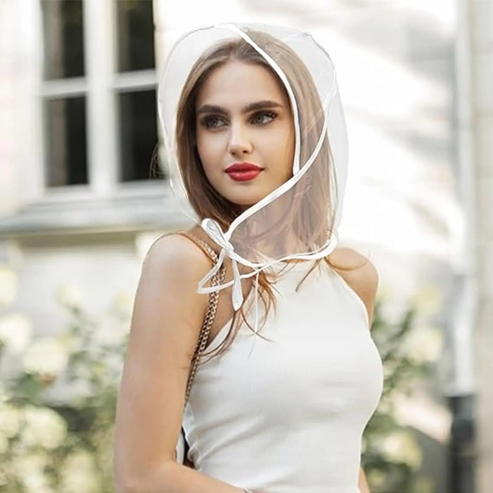 Clear Waterproof Rain Hat with Brim | Reusable Women's Hat Waterproof Rain Hat Peaceful Pleasures Health and Wellness