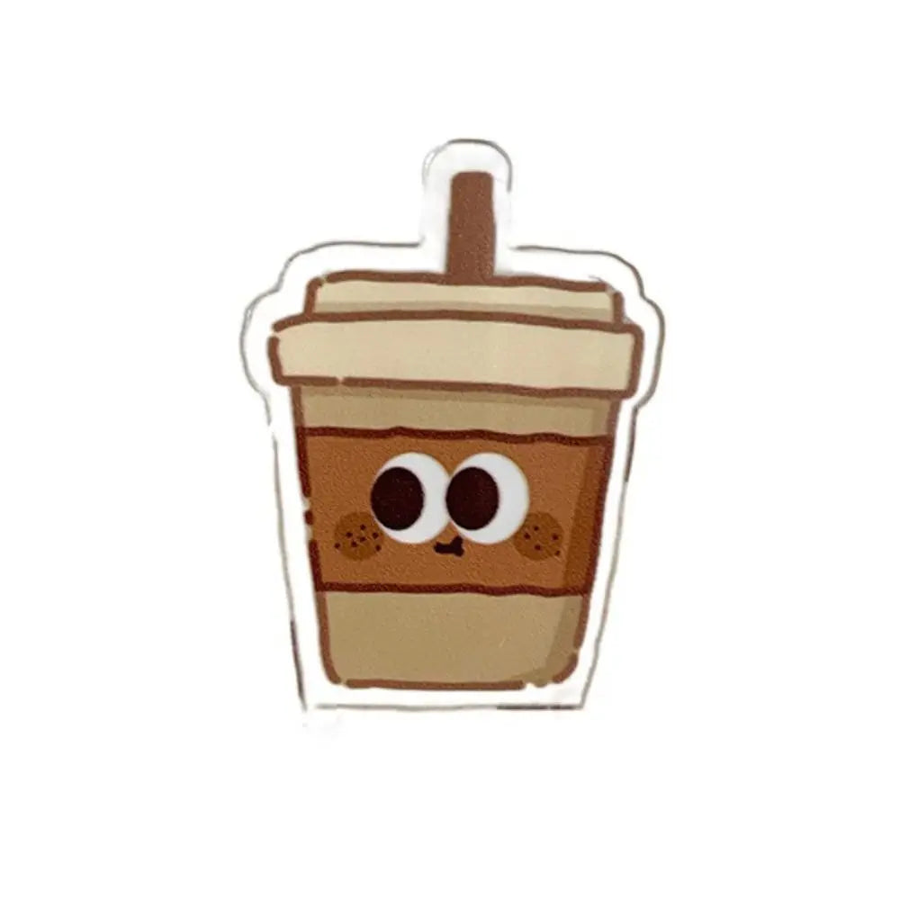 Office Supplies Bread Cute PP Clip Decorative Bookmark Cartoon Memo Clip Paperclip Acrylic Acrylic Paper Clip Desk Organizer Peaceful Pleasures Health and Wellness Straw coffee