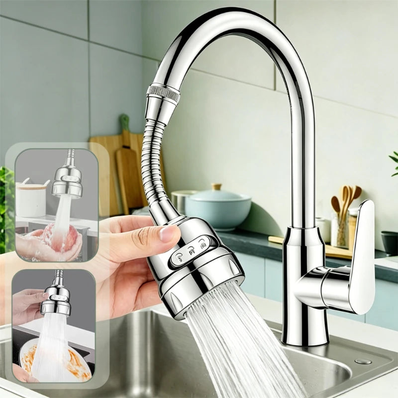 3 Modes Universal Kitchen Faucet Extenders Adapter 360° Rotation Filter Kitchen Gadgets Spray Water Saving Faucet Accessories Peaceful Pleasures Health and Wellness