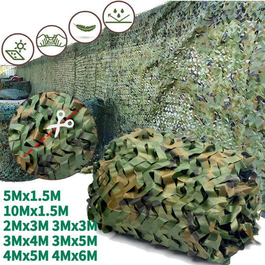 Camouflage Netting Outdoor Camping Sunshade Mesh Camo Net for Garden Buildings Fencing Trellis Covers Privacy Cloth Sun Shelter Peaceful Pleasures Health and Wellness