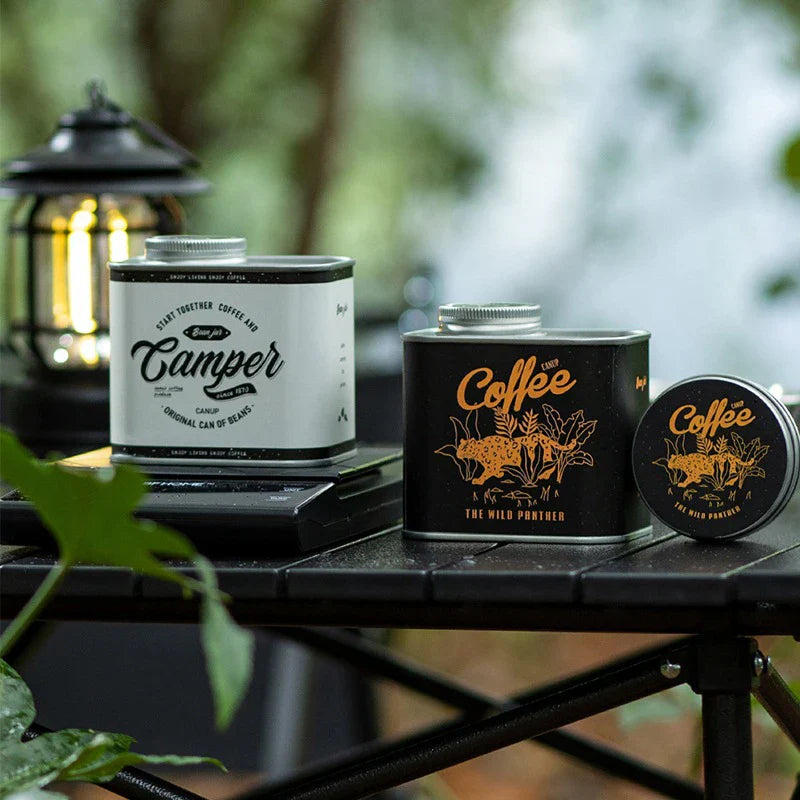 Airtight Iron Coffee Storage Container | Sealed Tinplate Box