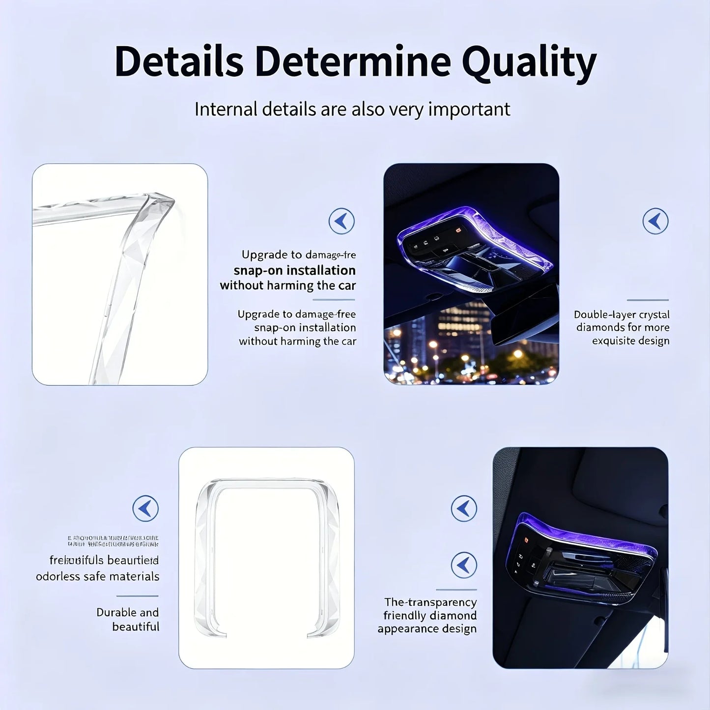 Mercedes C/E Class Crystal Reading Light Frame Trim | W206 W214