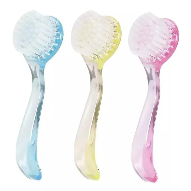 1PC Round Head Nail Care Makeup Brush, Gentle, with Plastic Handle, Nail Art Gel Powder Dust Clean Remover Peaceful Pleasures Health and Wellness