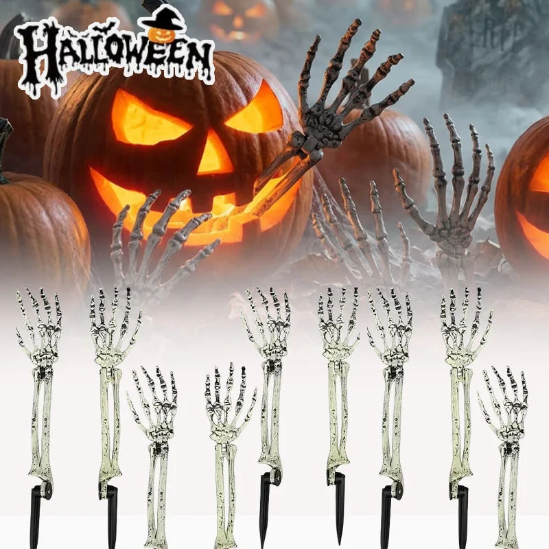 Halloween Skeleton Hand Yard Stakes – Realistic Zombie Prop 1–6 Pcs