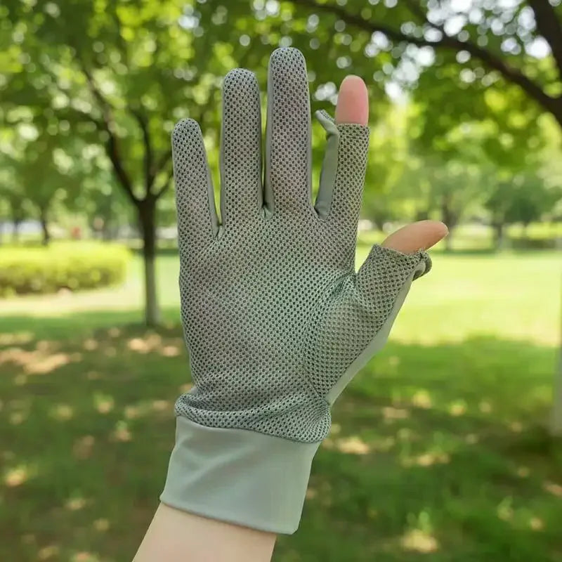 Women's UV Sun Gloves – Breathable Mesh, Touchscreen, Non-Slip