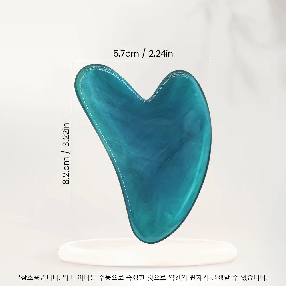 Natural Rose Quartz Gua Sha Facial Massage Tool
