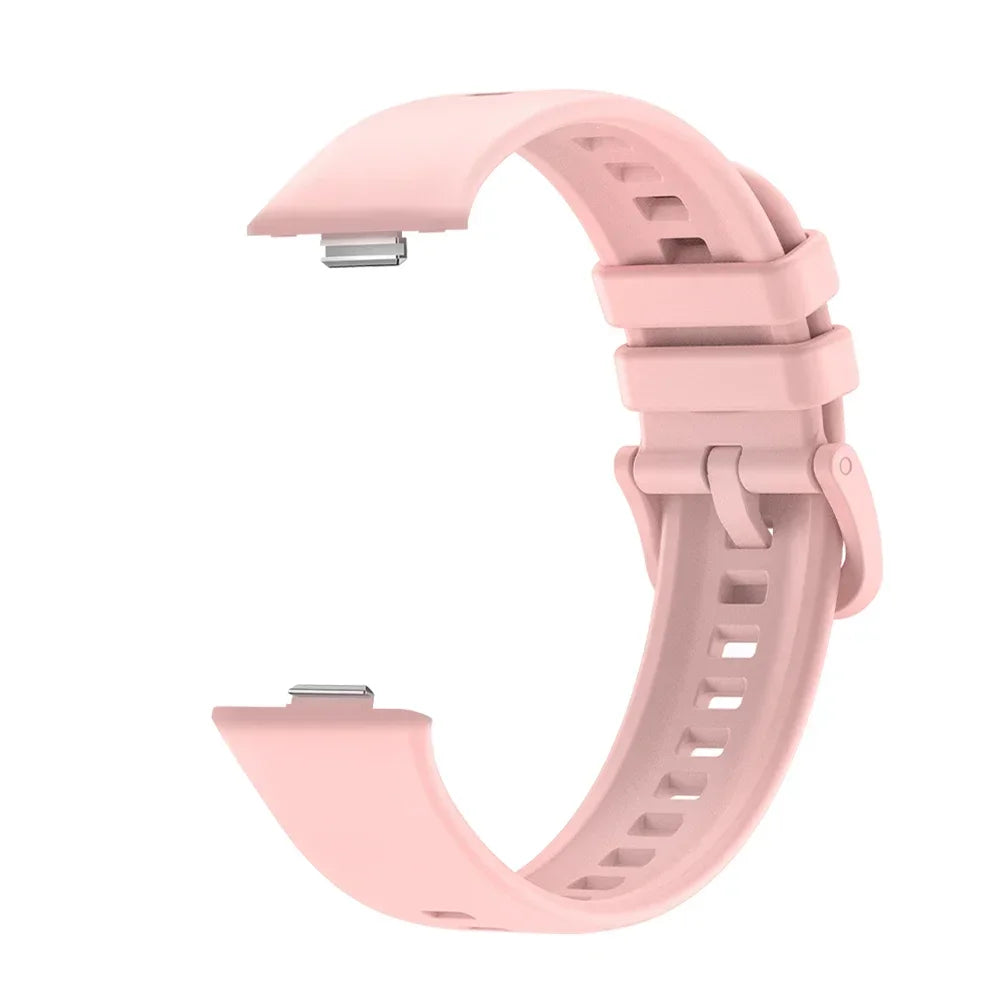 Silicone Band for Huawei Watch Fit 4/4 Pro/3 – Color Buckle Peaceful Pleasures Health and Wellness Pink