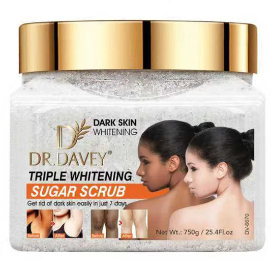 DR. DAVEY TRIPLE WHITENING Sugar Scrub Large Capacity Family Pack Body Scrub Gentle Deep Cleansing Skin Peaceful Pleasures Health and Wellness