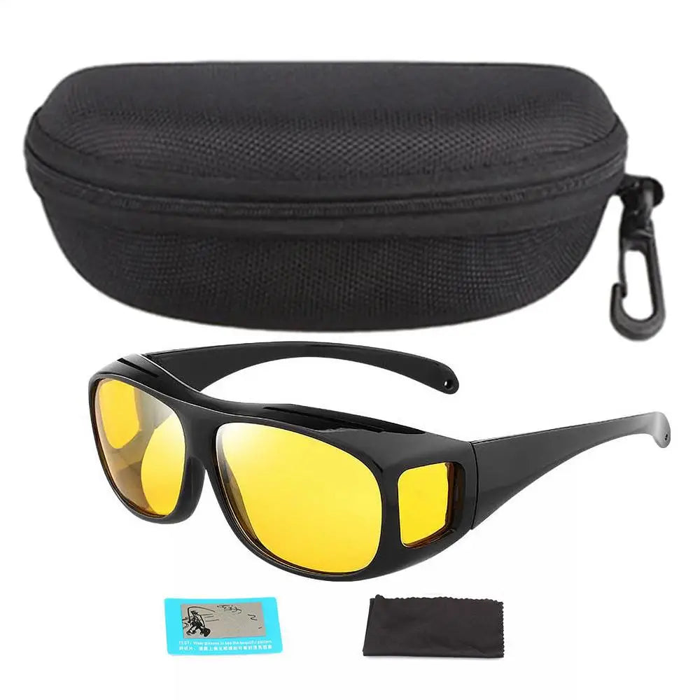 Night Vision Glasses For Women Men Outdoor Sports Oversized Driver Anti-Glare For Night Driving Can With Prescription Glasses Peaceful Pleasures Health and Wellness Set