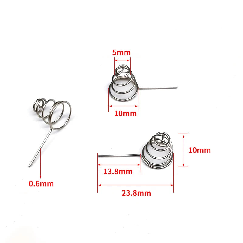 5pcs AAA AA Battery Spring Contact Plates | Nickel DIY Parts