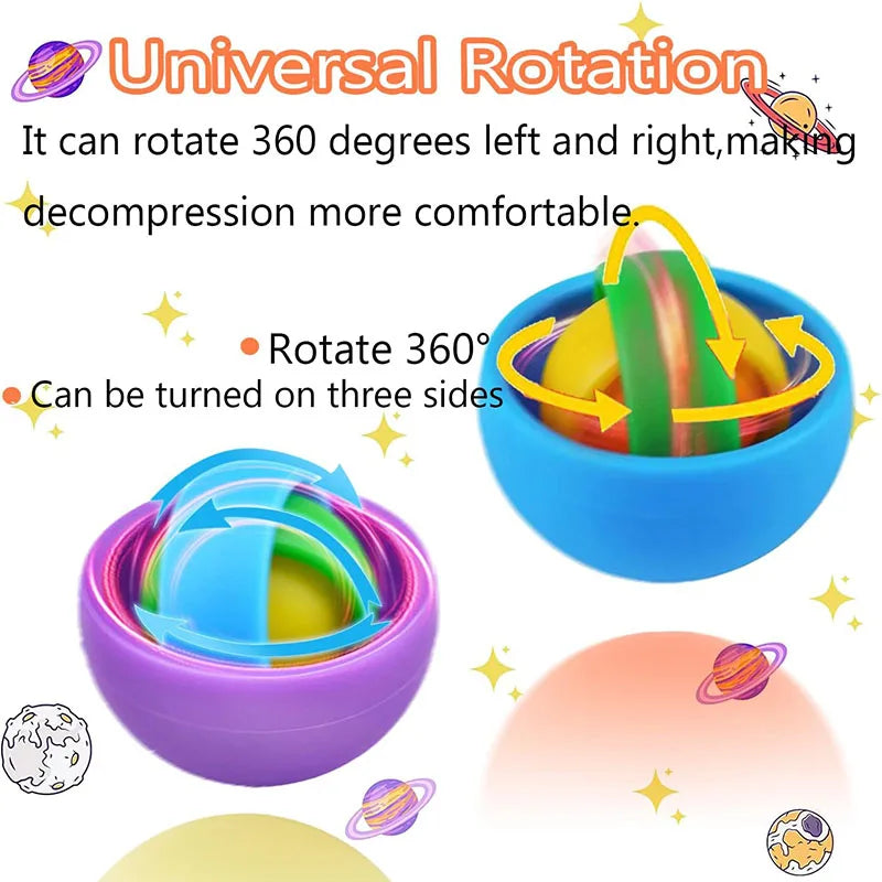3D Rotation Ball Fidget Gyro Sensory Toys Kids Teens Adults Children
