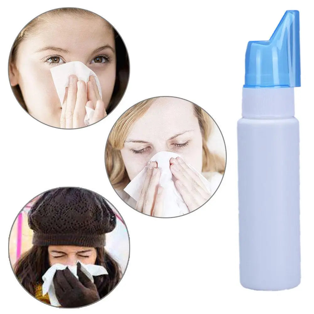 Nasal Spray Bottle Nasal Irrigator Nose Wash Cleaner Bottle Spray Relief for Nasal Care Portable Liquid Empty Container Peaceful Pleasures Health and Wellness