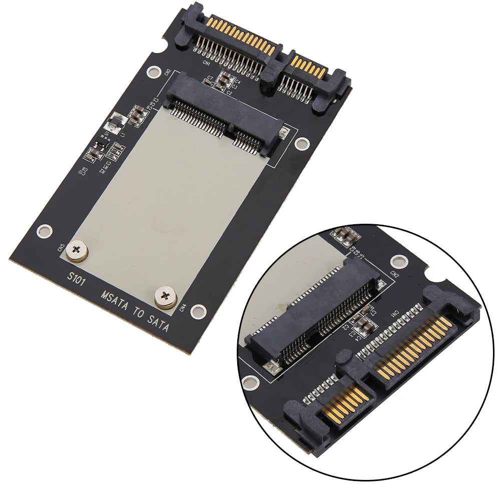 MSATA SSD to 2.5in SATA Convertor Adapter Card Computer Transition Card Peaceful Pleasures Health and Wellness