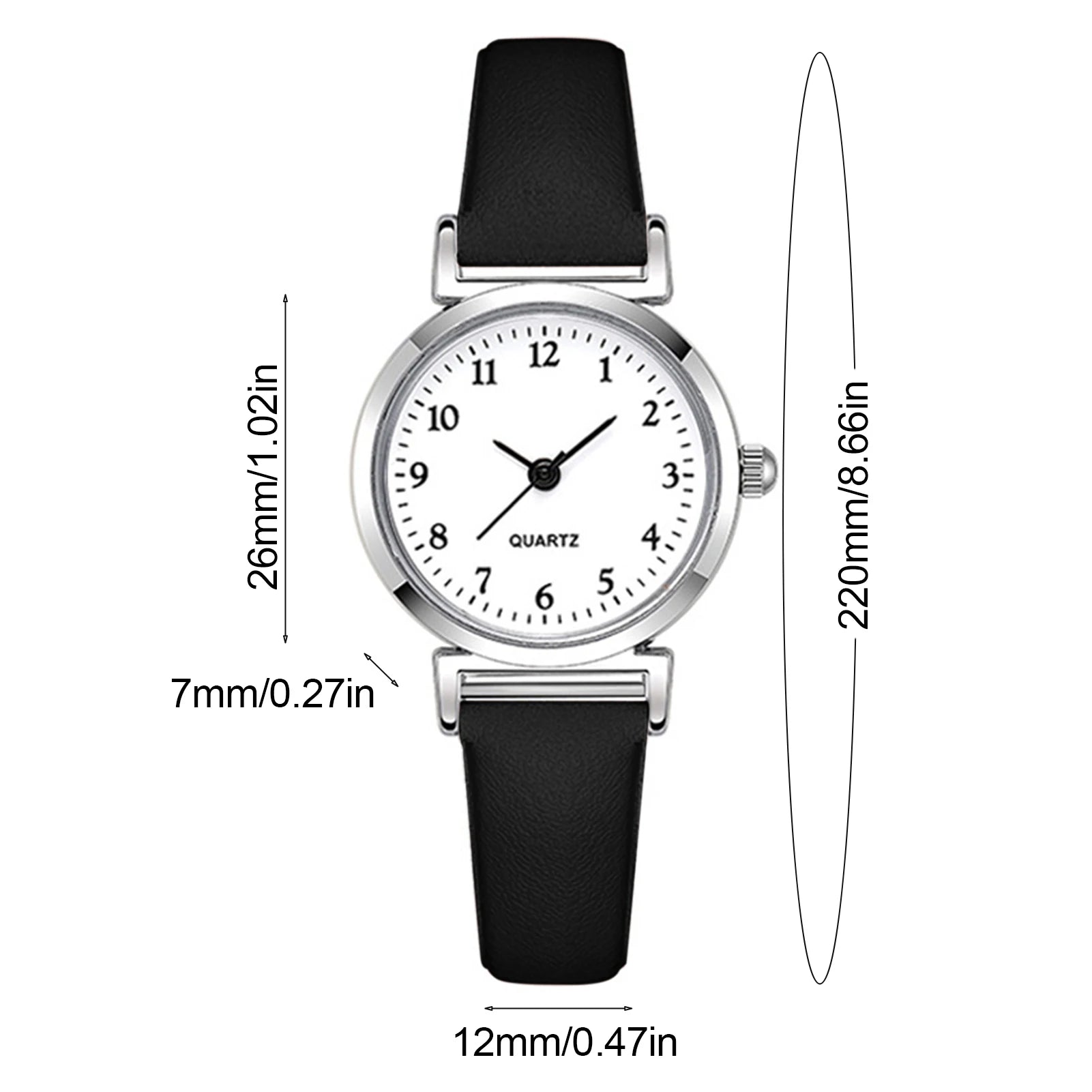 Students Business Quartz Watch Round Dial Shape Easy to Wear Casual Watch for Home Office Working Shopping Peaceful Pleasures Health and Wellness