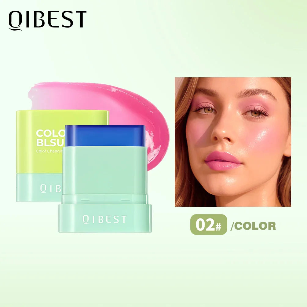 QIBEST 3-in-1 Jelly Blush Stick – Lips, Cheeks & Eyes | 3 Colors