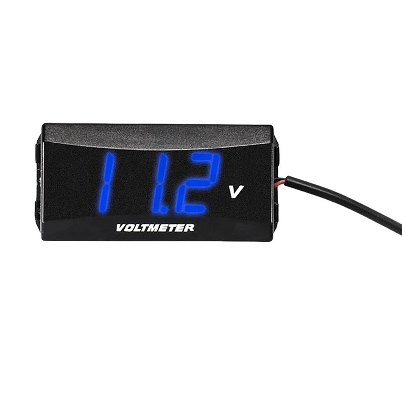 New 1PC Car Audio Gauge LED Display 12V Meter Waterproof Voltage Gauge Meter DC 12-60V Car Digital Voltmeter Peaceful Pleasures Health and Wellness 0 Blue