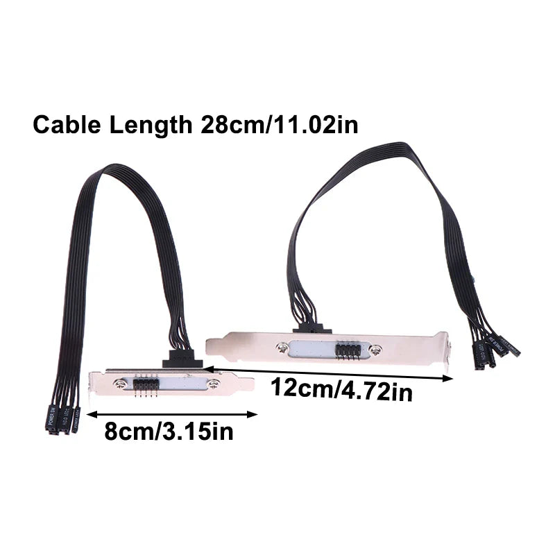 PCI Baffle External Power & Reset Button Extension Cable