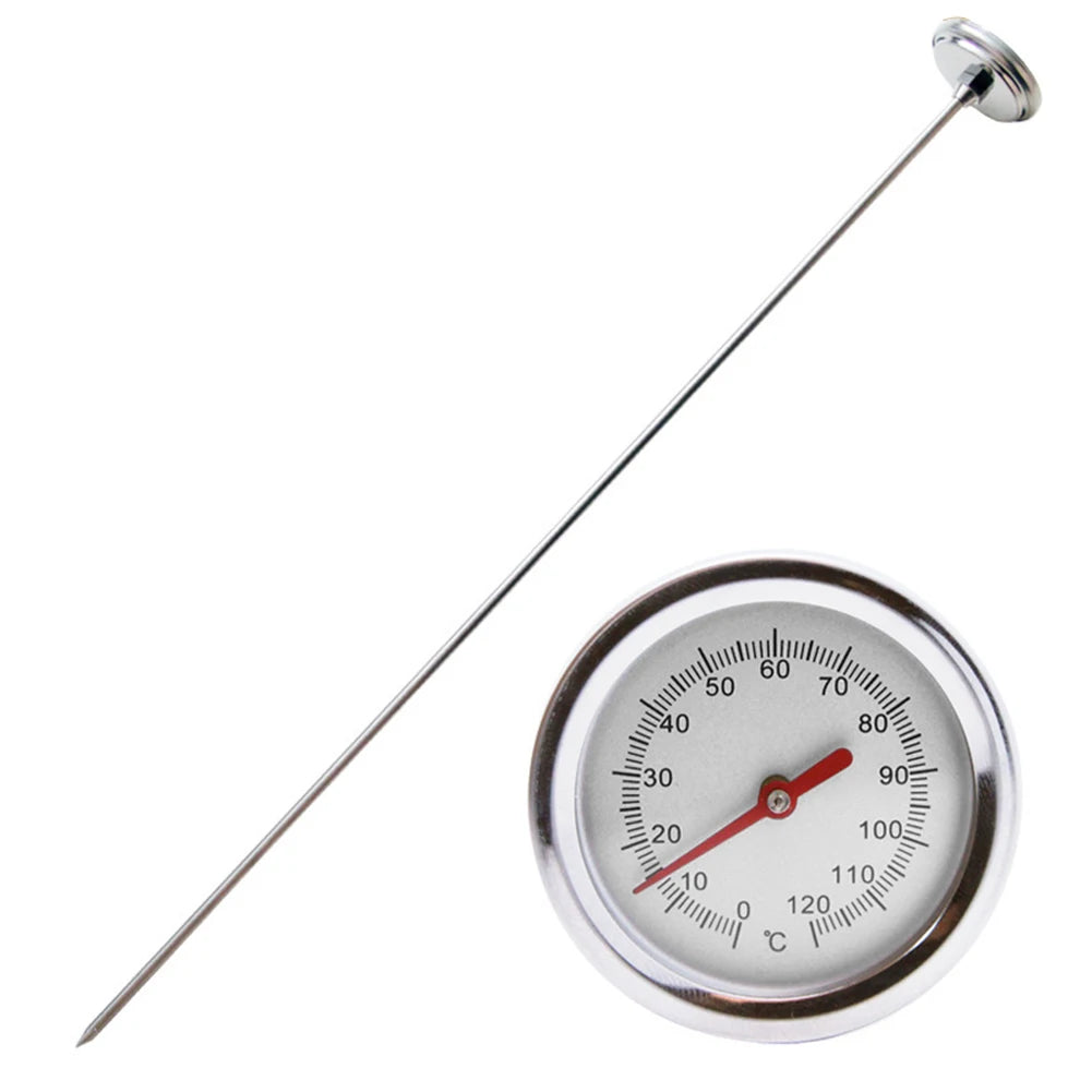 50cm Compost Soil Tester Meter Measuring Probe Premium Stainless Steel Compost Soil Thermometer Garden Backyard 0-120 Celsius Peaceful Pleasures Health and Wellness as show