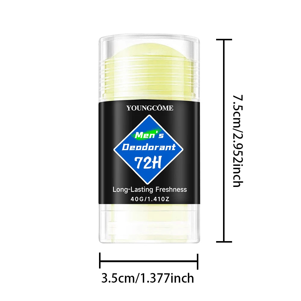 Men's Deodorant Stick Anti Sweating Keep Drying Lasting Fragrance Remove Armpit Odor Underarm Refresh Sticks Fade Body Odor Peaceful Pleasures Health and Wellness 40g