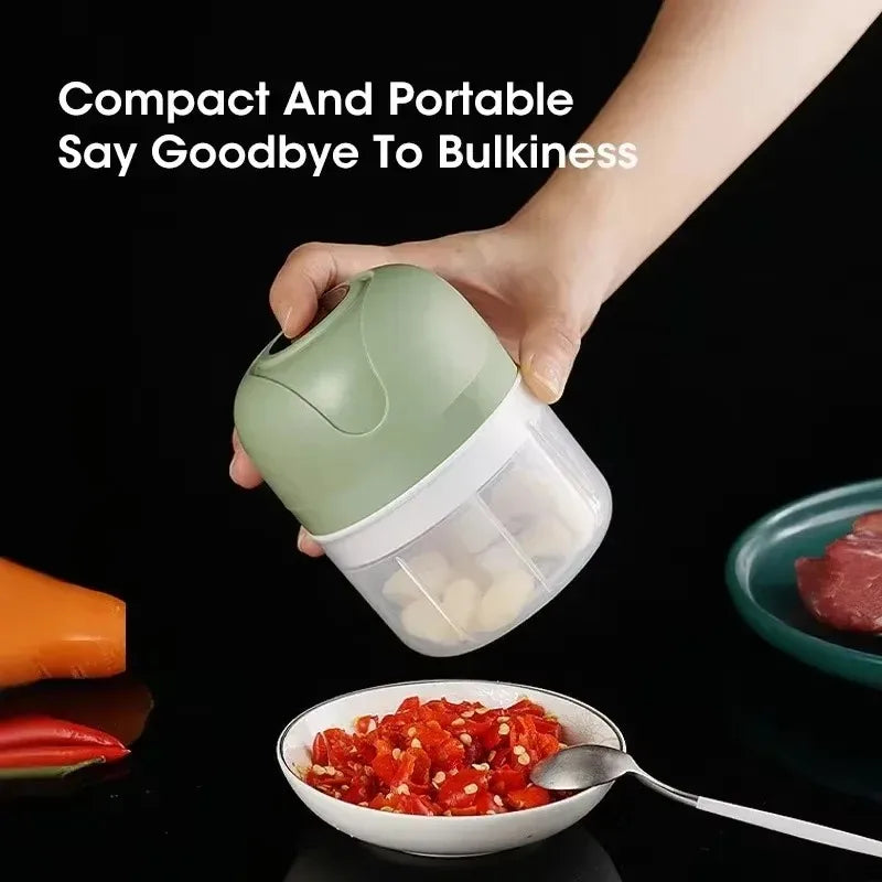 Mini Electric Garlic Grinder Masher 250mL USB Charging Durable Kitchen Blender for Vegetable Chili Meat Ginger Peaceful Pleasures Health and Wellness