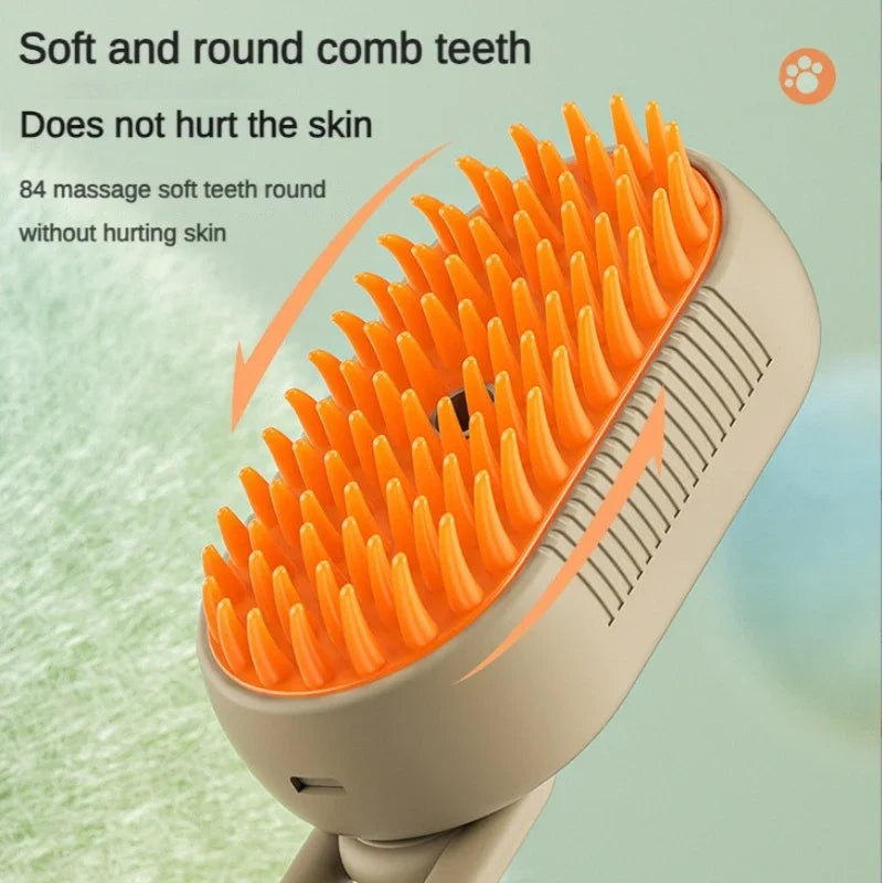 3-in-1 Electric Steam Pet Grooming Brush for Dogs & Cats