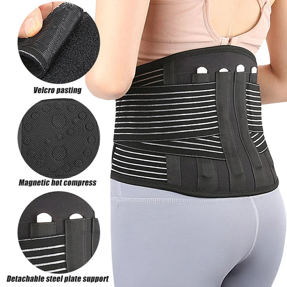 1PCS Thermal Magnetic Therapy Lumbar Support Belt Lower Back Brace for Men and Women,Self-Heating Waist Strap with Gauss Magnets Peaceful Pleasures Health and Wellness