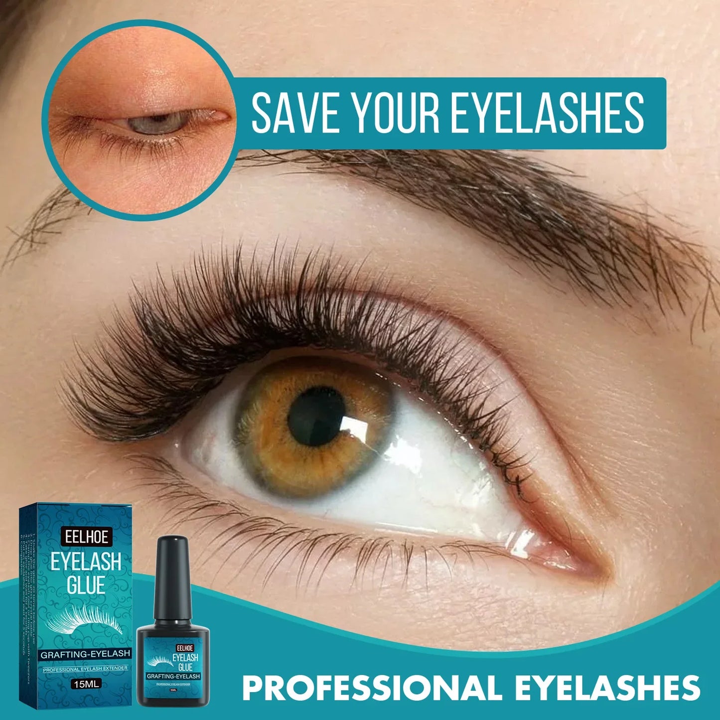 EELHOE Eyelash Glue – Quick Dry, Low Irritation Lash Adhesive