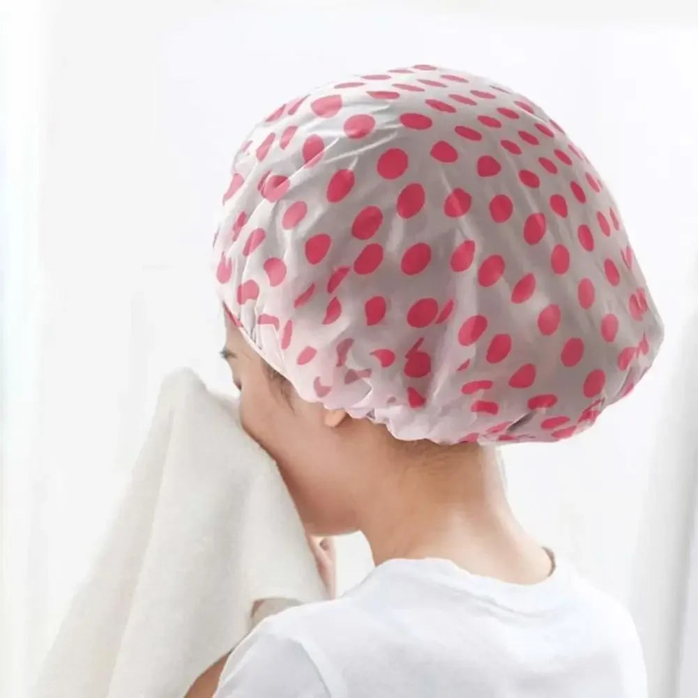 Waterproof Reusable Shower Cap for Women – Spa & Salon Bath & Spa Accessories Peaceful Pleasures Health and Wellness