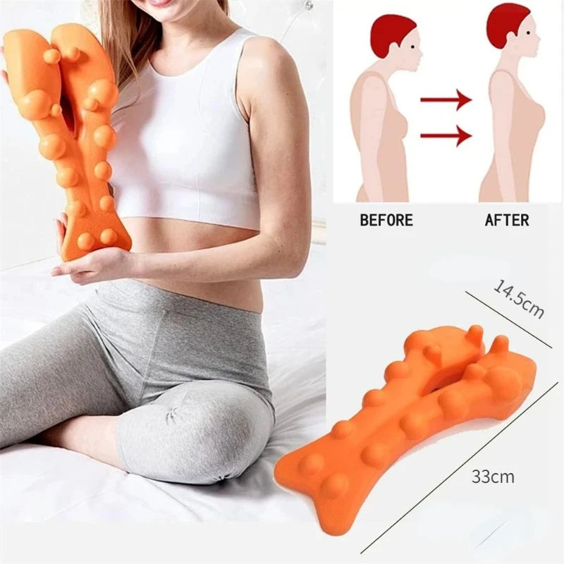 1pc Cervical Traction Device Neck Massager Cervical vertebra Shoulder Stretcher Trigger Point Massager Neck Acupressure Device Peaceful Pleasures Health and Wellness