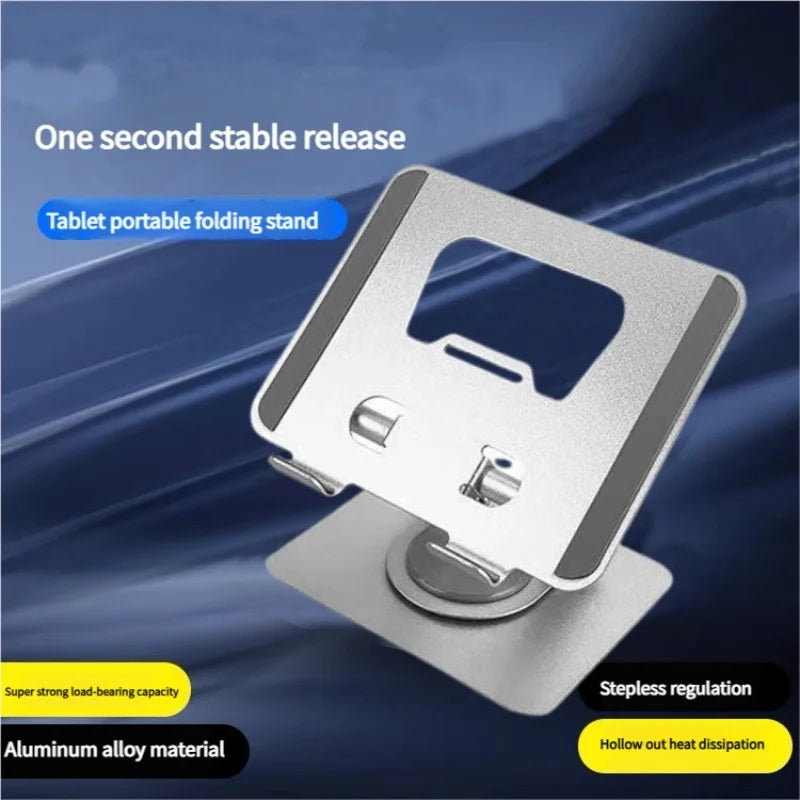 Foldable 360° Rotatable Tablet Stand for iPad, iPhone & Samsung