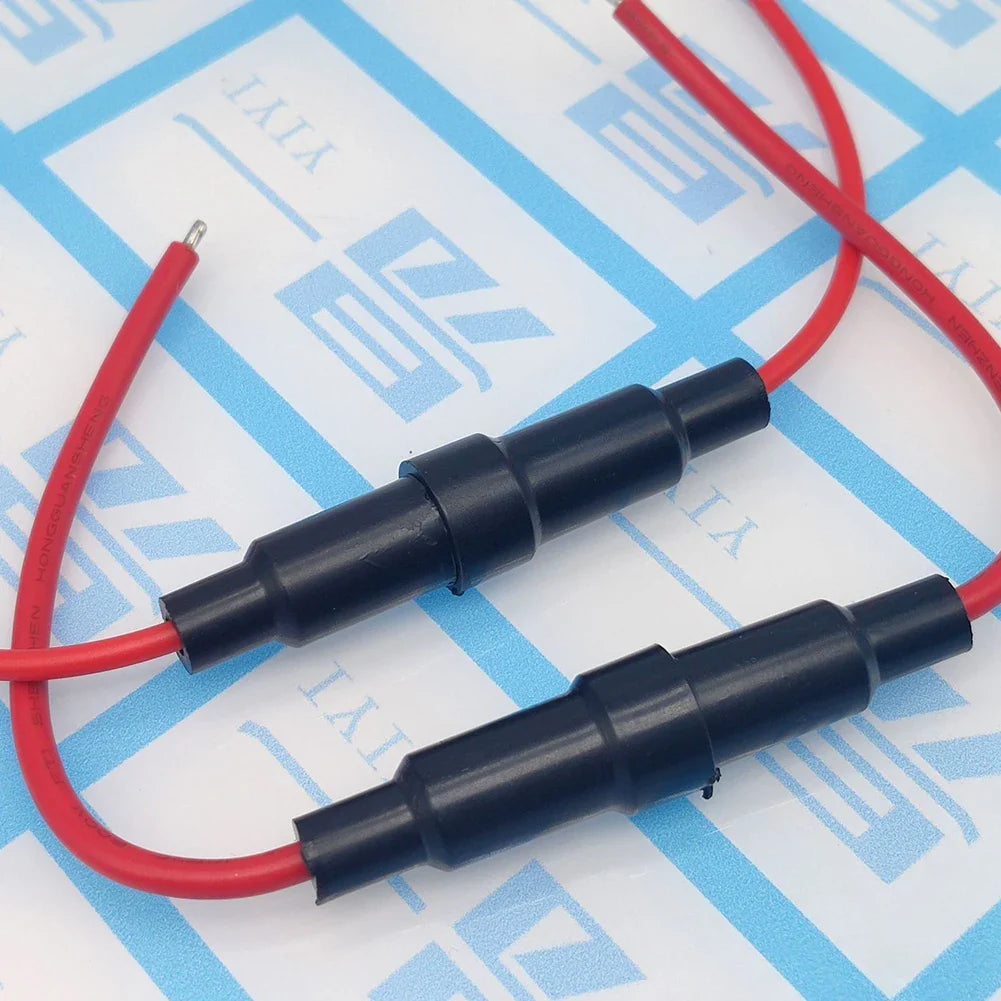 10-Pack 22AWG Glass Tube Fuse Holder 5x20mm & 6x30mm Screw