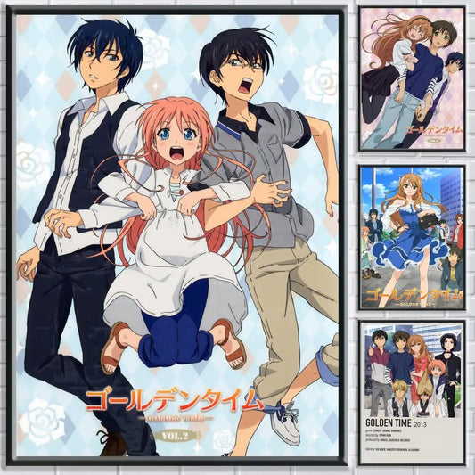 Golden Time Anime HD Self-Adhesive Waterproof Wall Poster Anime Wall Poster Peaceful Pleasures Health and Wellness
