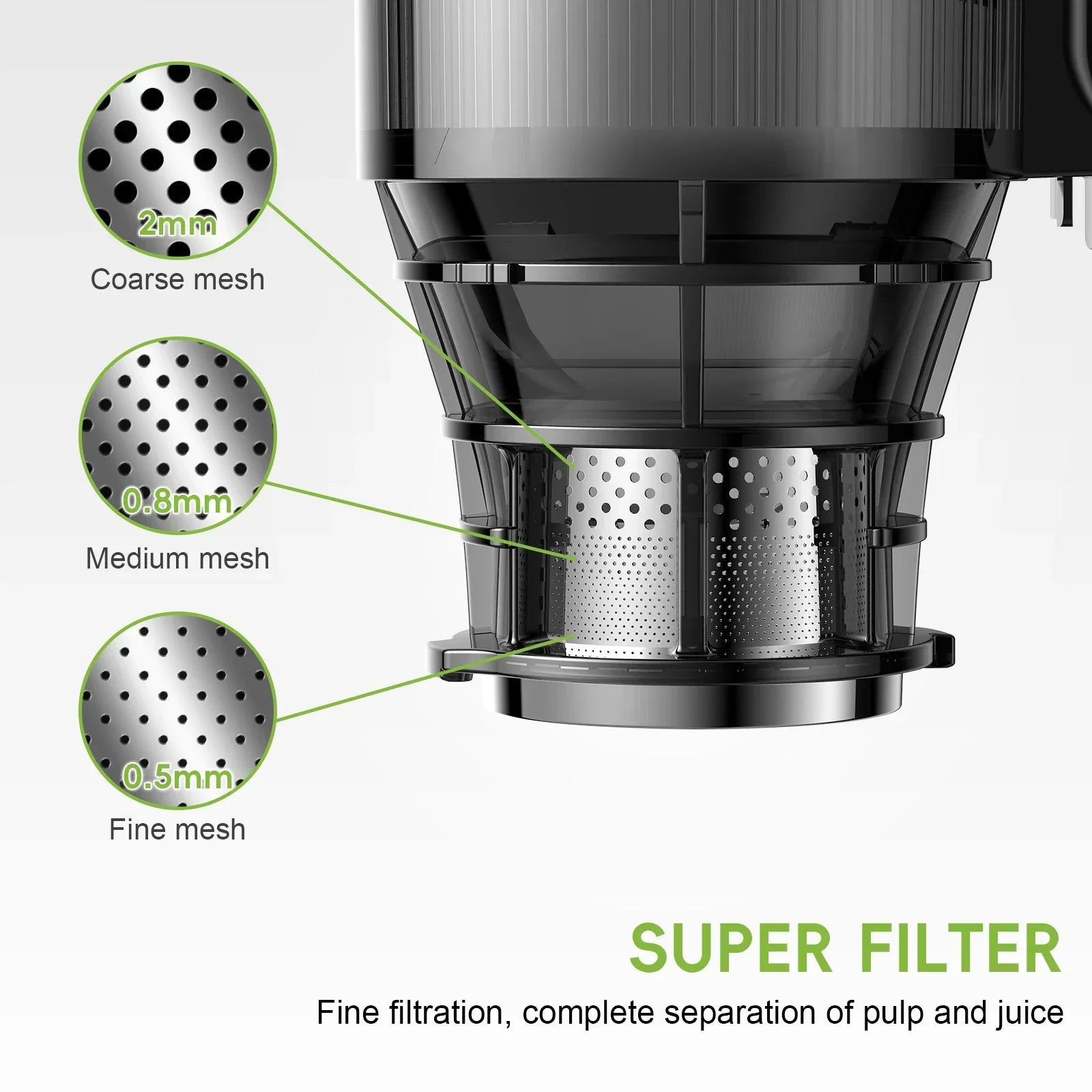 BioloMix Cold Press Juicer – 130mm Feed Chute, High Yield, BPA-Free Juicer BioloMix