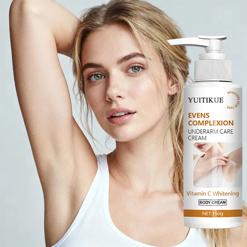 YUITIKUE Underarm Brightening Cream 150g - 2-in-1 Evens & Whitens, Vitamin C Formula, Dark Spot Corrector, Smooth Skin Care Peaceful Pleasures Health and Wellness