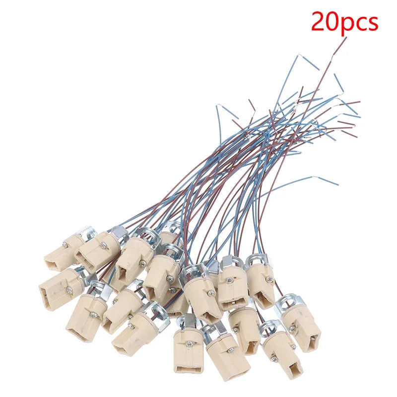G9 Ceramic Lamp Base Socket for LED & Halogen Bulbs 10/20 Pack Lamp Base Socket Peaceful Pleasures Health and Wellness 20Pcs