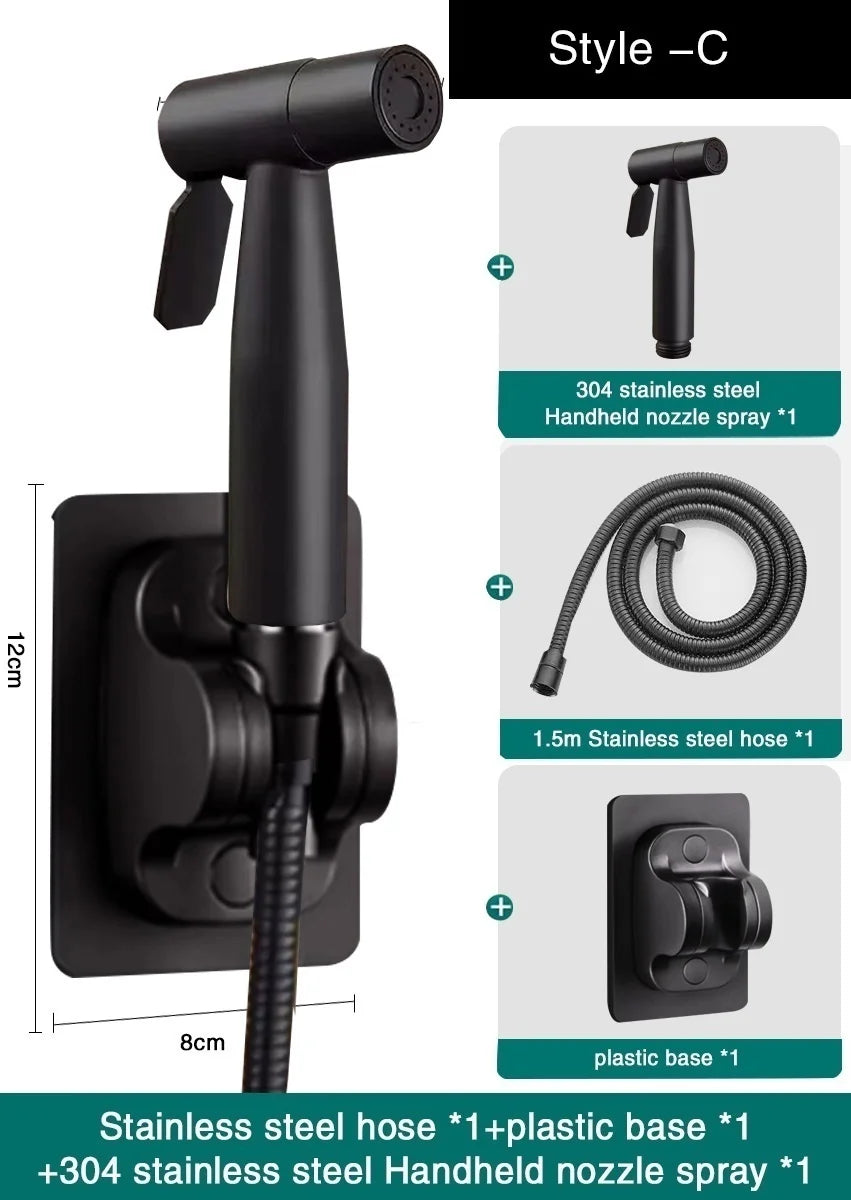 Handheld Bidet Sprayer & Retractable Faucet Hose Extender