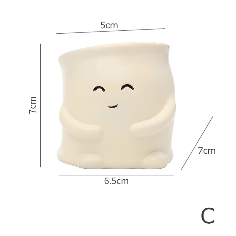Smiley Face Mini Resin Succulent Planter | Desk & Home Decor