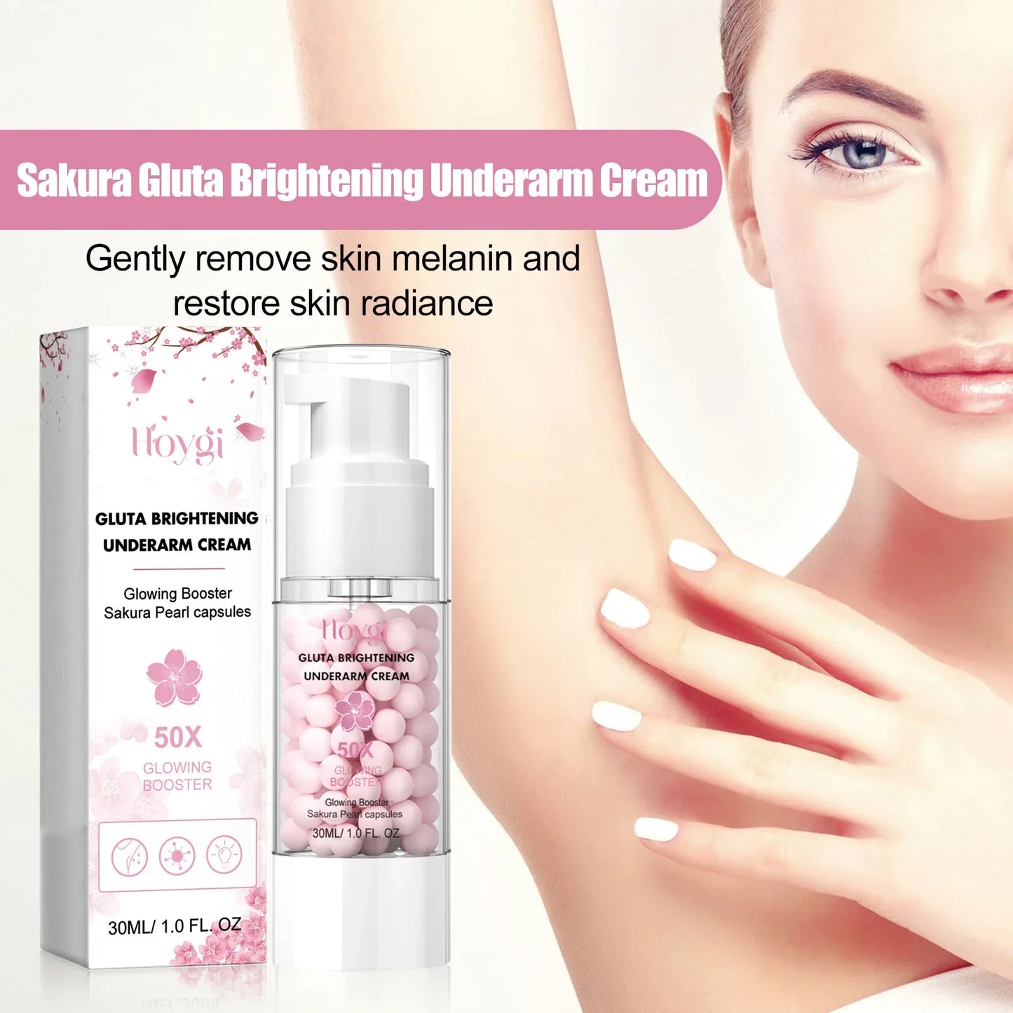 Sakura Moisturizing Cream Improving Dryness Roughness Brighten Skin Tone Fade Dark Spot Nourishing Moisturizing Body Lotion Peaceful Pleasures Health and Wellness