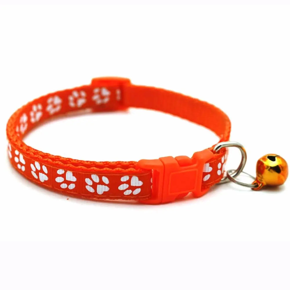Adjustable Cat & Puppy Collar with Bell | 12 Colors | Nylon