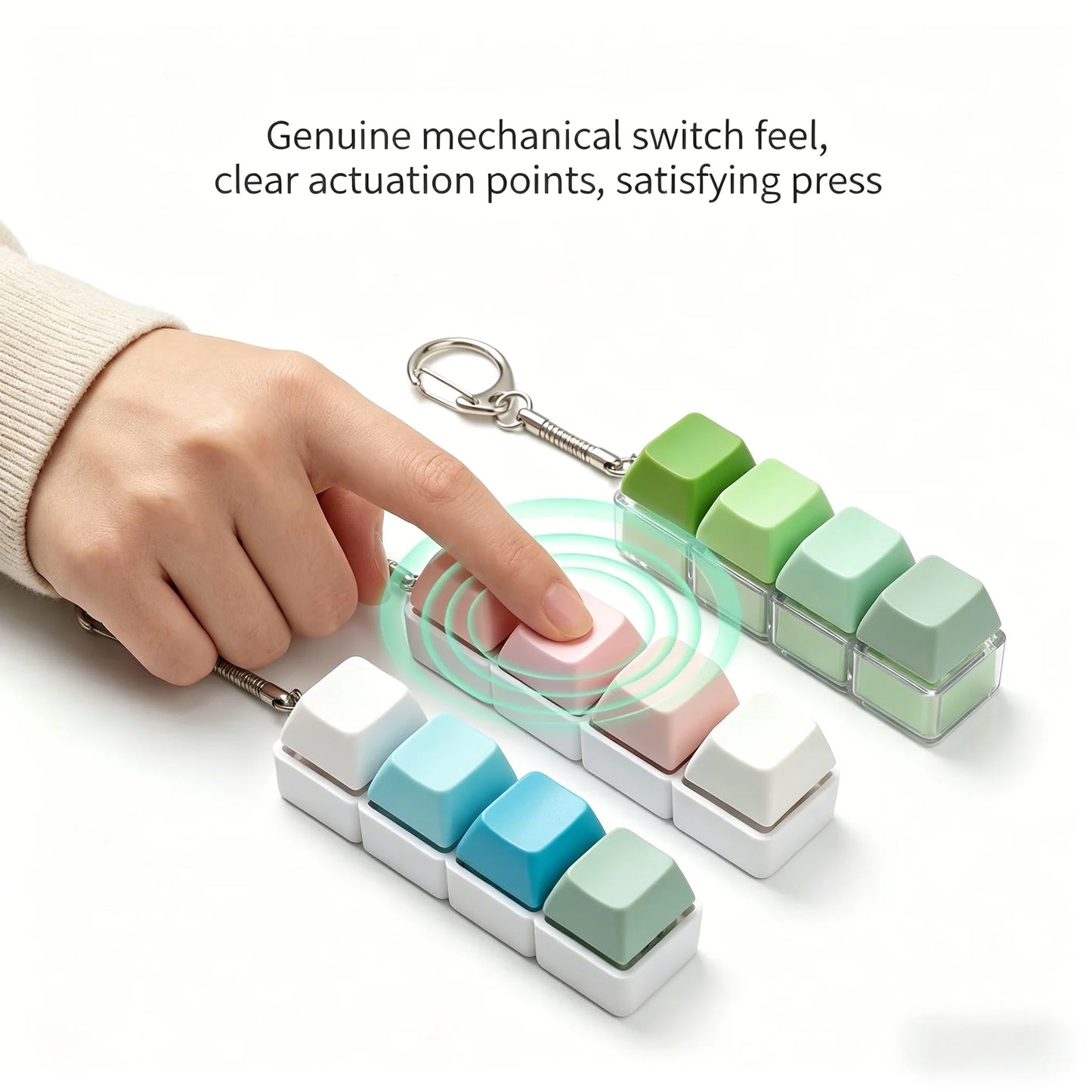 Mini Keyboard Fidget Keychain Toy | Sensory Desk Toy for Adults