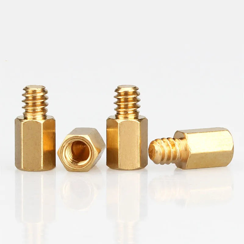 20pcs 6#-32X6+4mm 6#-32X6.5+4mm Hex Brass Standoff Spacer Pillar for PC Motherboard Peaceful Pleasures Health and Wellness