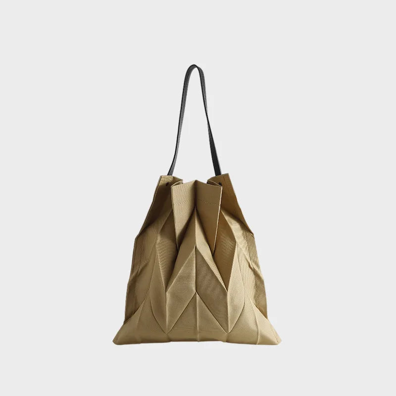 Chevron Foldable Canvas Tote Bag – Crossbody for Beach & Shopping
